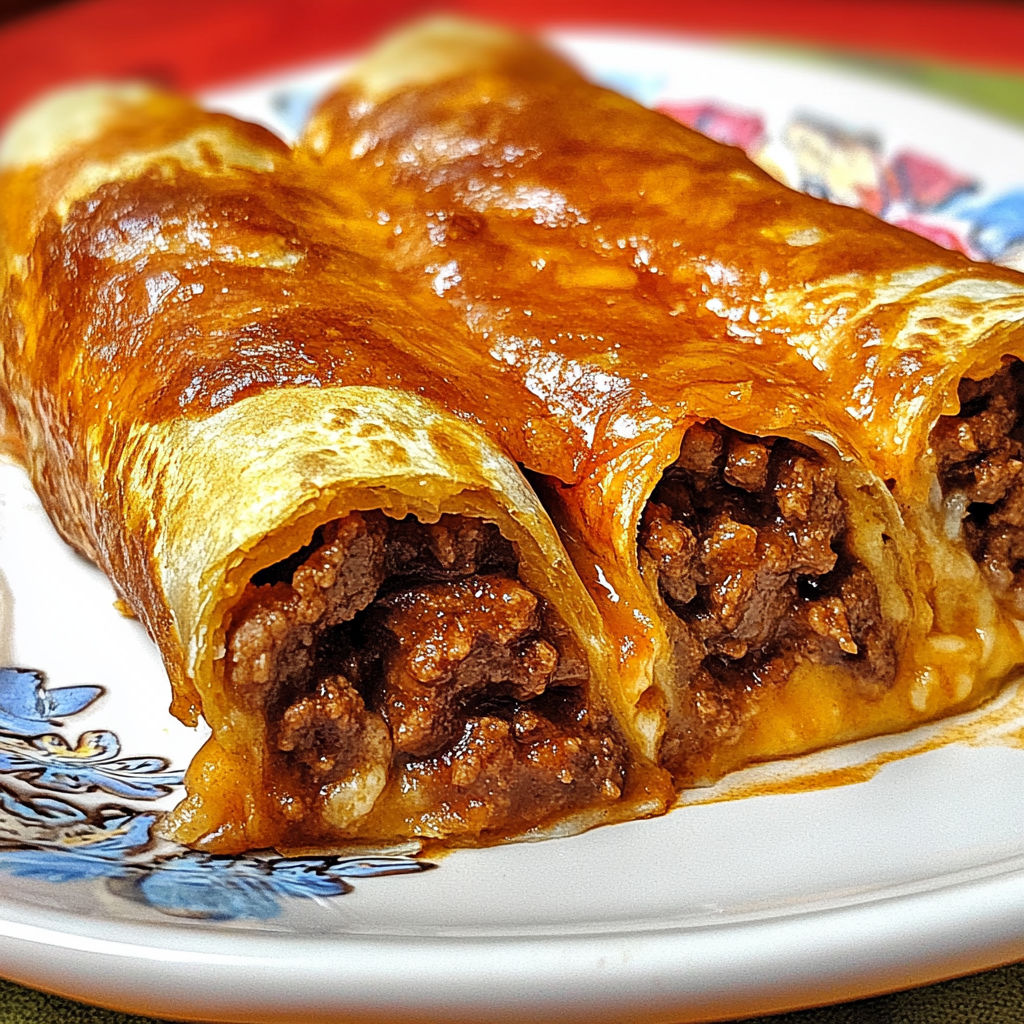 A plate of food with a burrito on it.