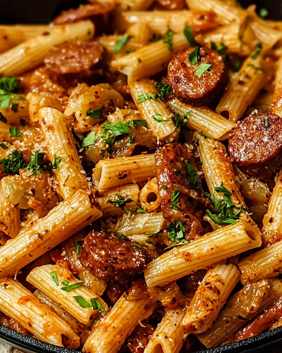 A delicious Cajun Sausage Pasta dish.