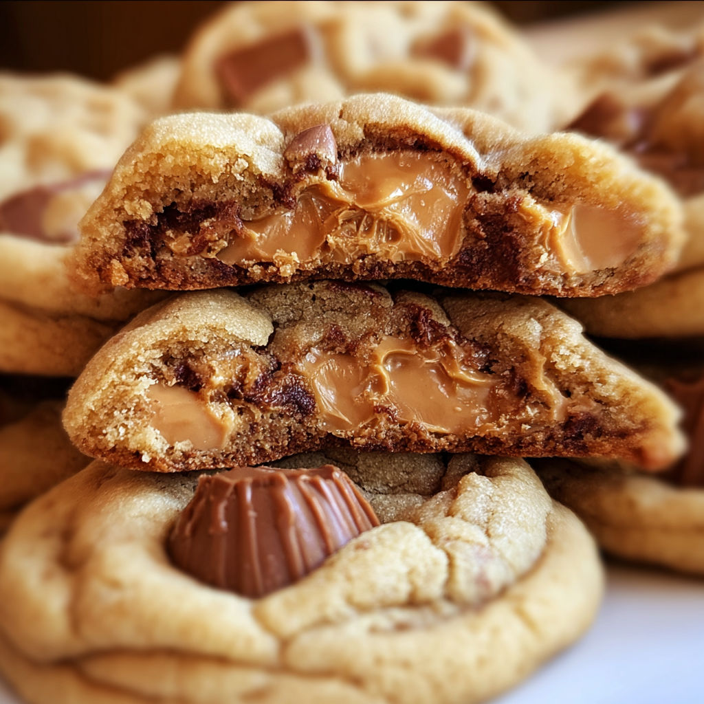 A stack of Reese's Cheesecake Cookies.