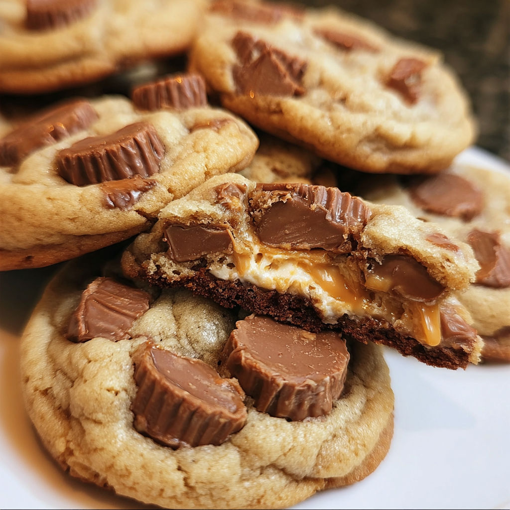 A plate of Reese's Cheesecake Cookies.
