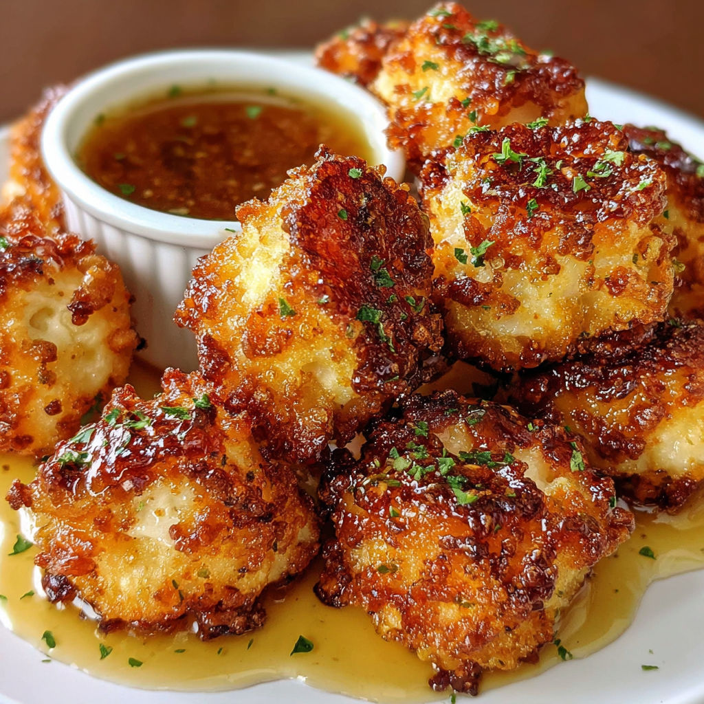 A plate of food with a dipping sauce.