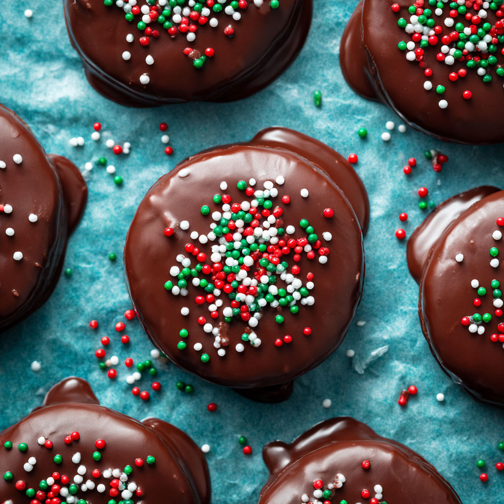 A close up of a homemade peppermint patty.
