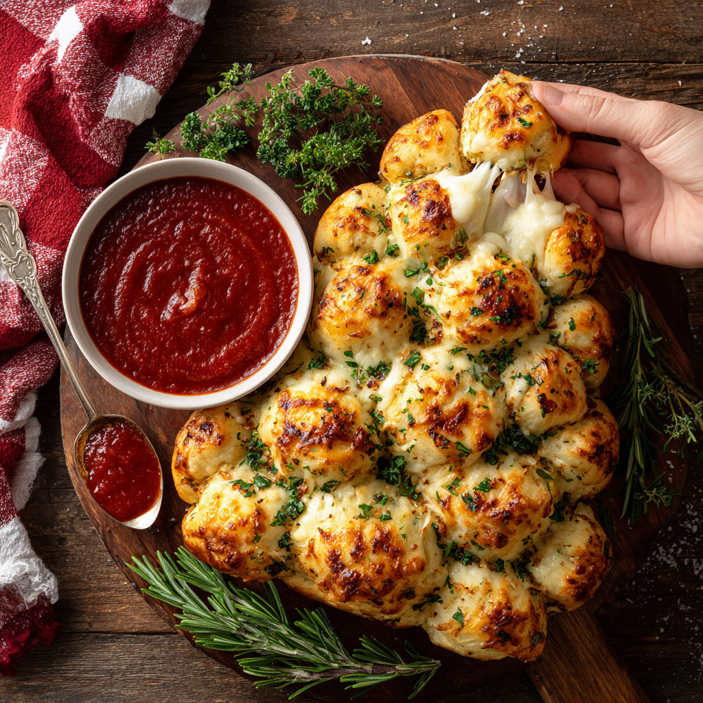 A plate of food with a bowl of sauce and a wooden spoon.