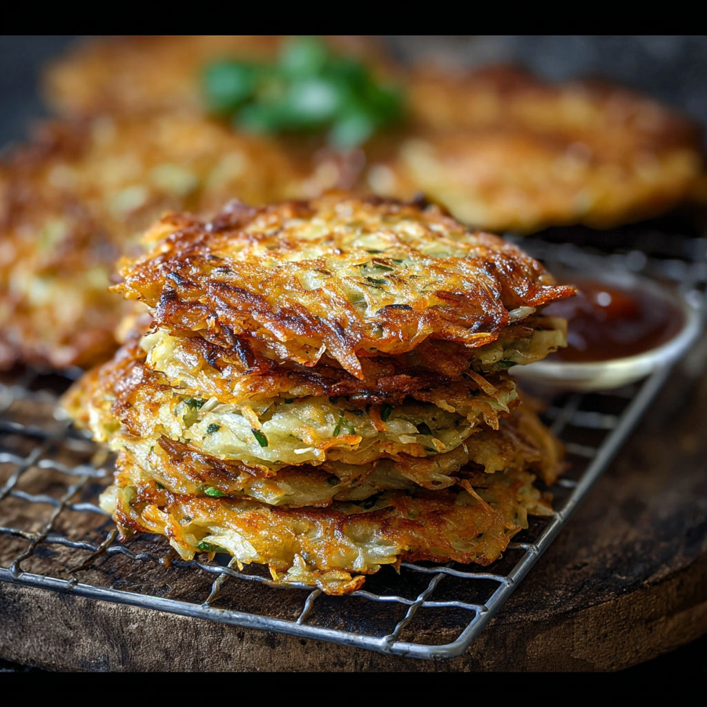 A stack of pancakes with a green topping.