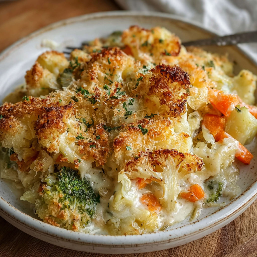 A bowl of food with broccoli and carrots.