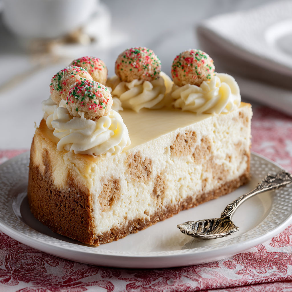 A slice of cheesecake with a white plate.