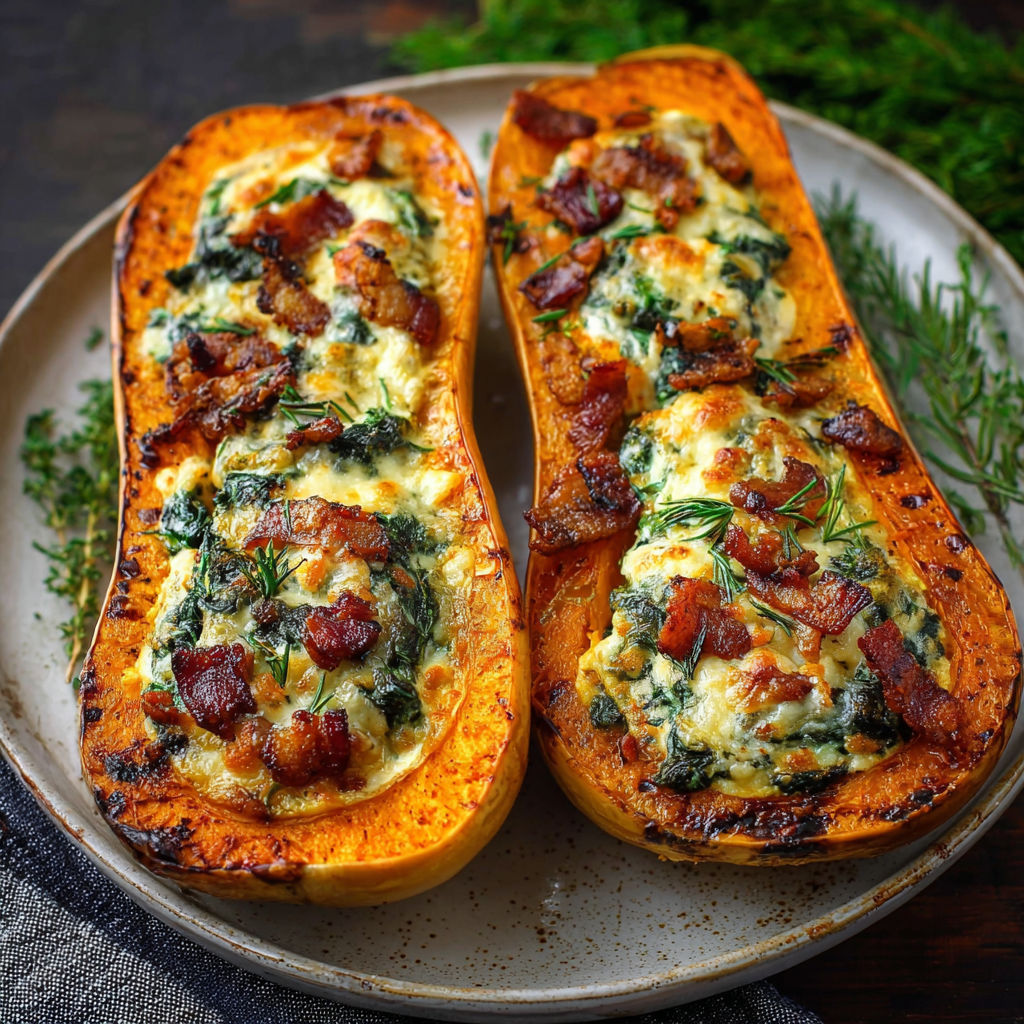Two slices of a roasted vegetable dish.