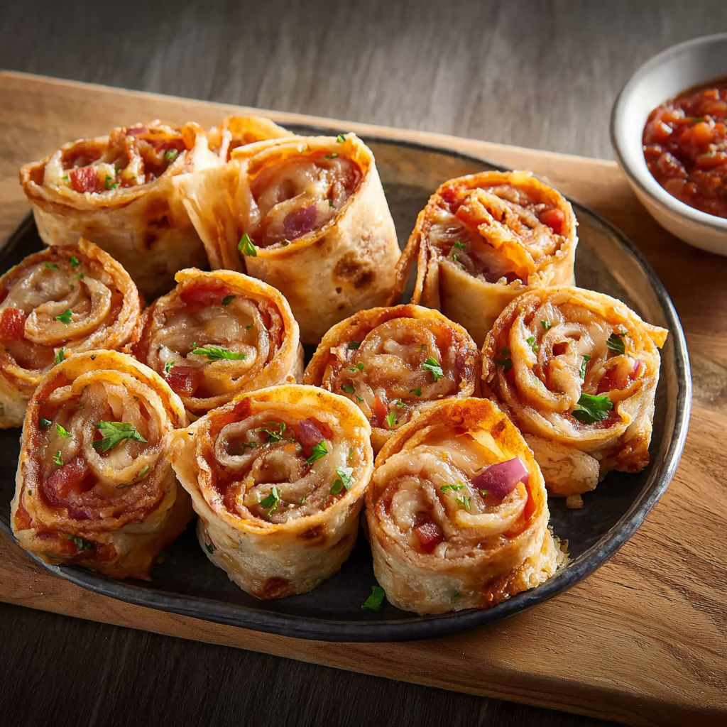 A plate of food with a bowl of sauce.