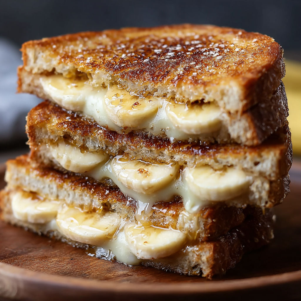 A stack of banana sandwiches.