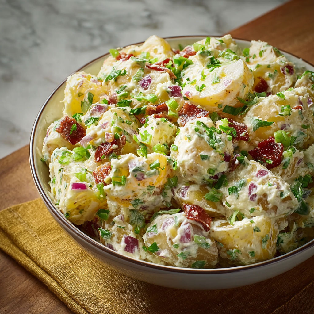 A bowl of food with a green topping.