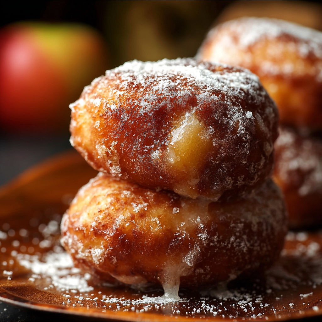 A plate of powdered donuts.