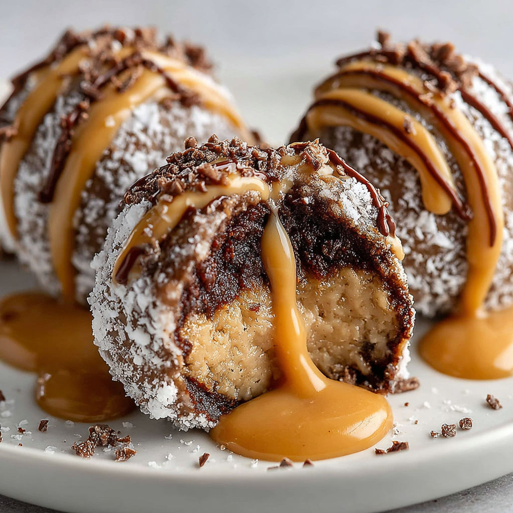 A plate of chocolate covered peanut butter balls.