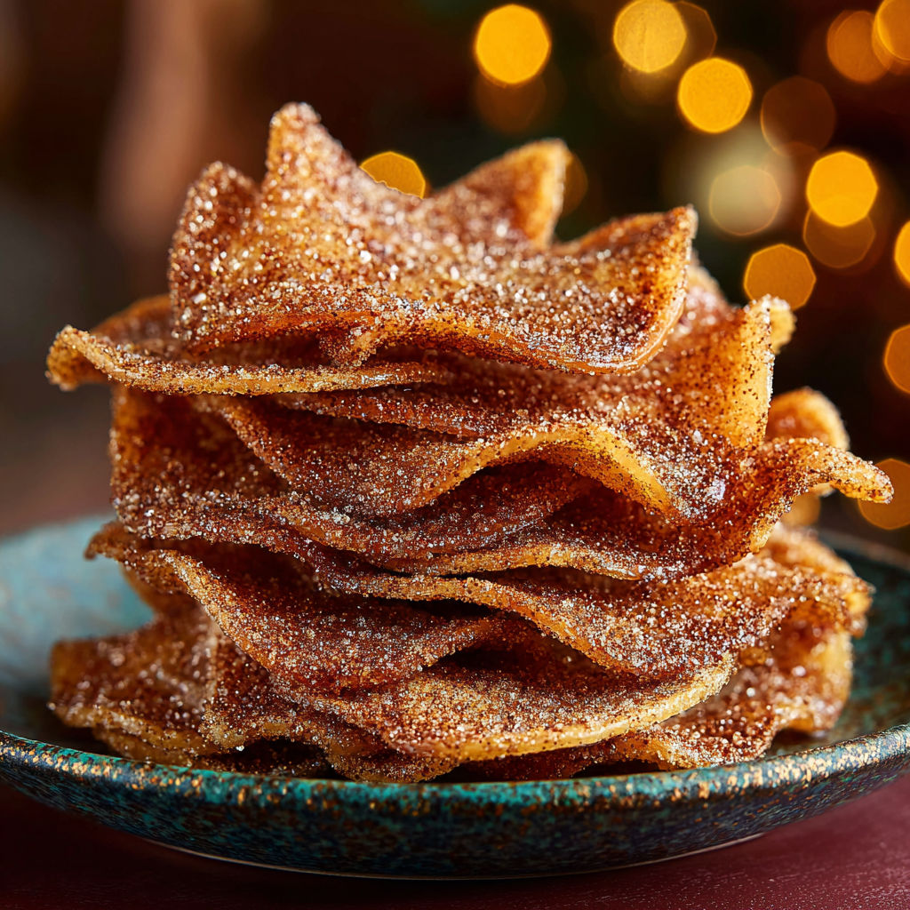 A stack of sugar coated pastries.