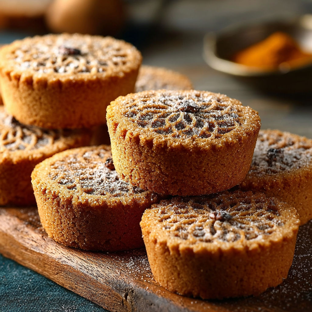 A wooden table with a plate of cookies.