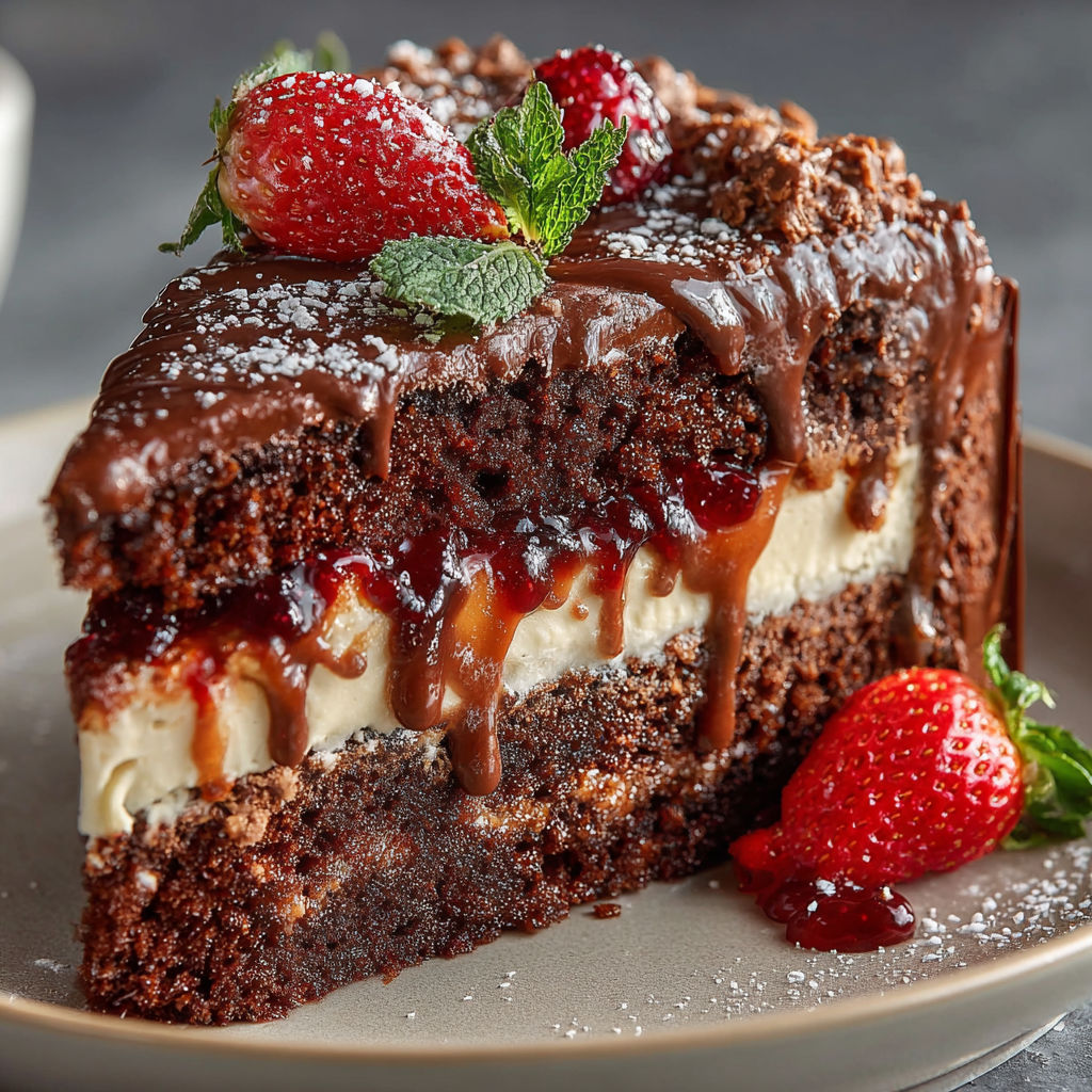 A slice of Old Fashioned Jam Cake