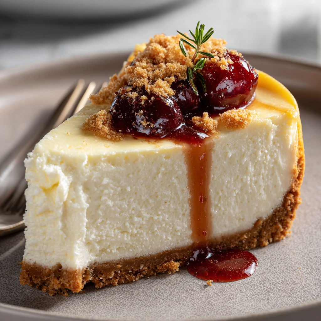 A slice of cheesecake with a cherry on top.