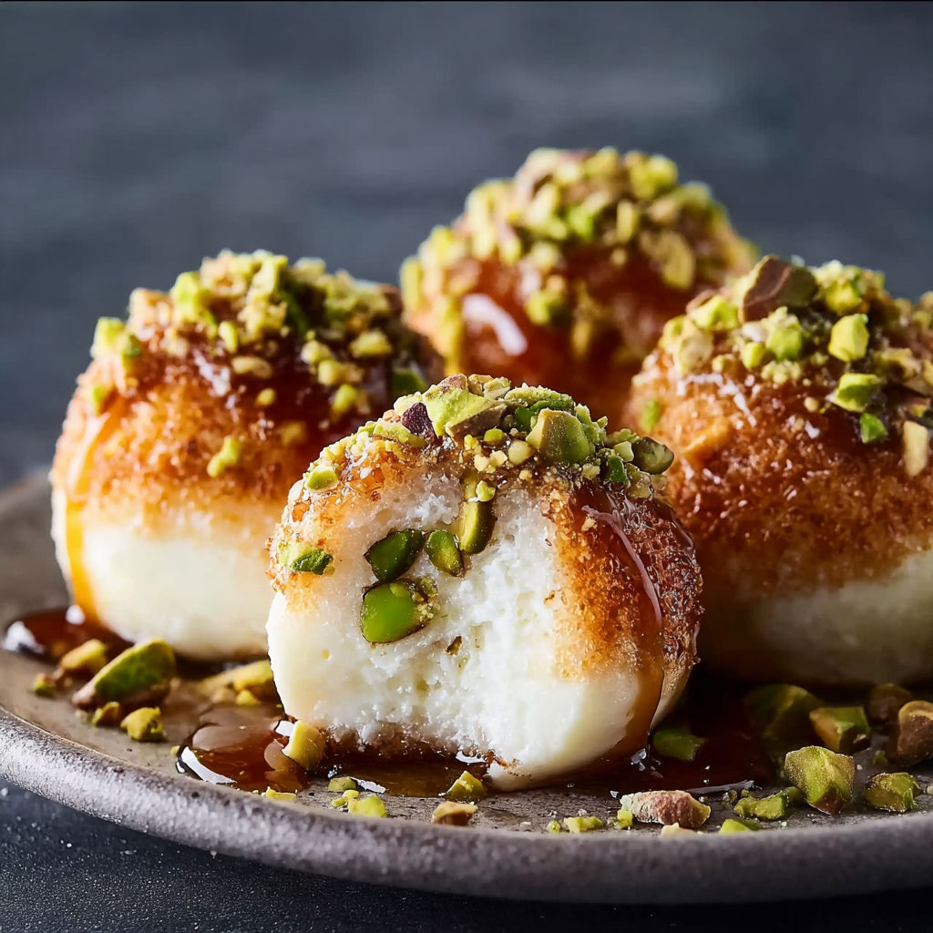 A plate of food with a sauce on top.