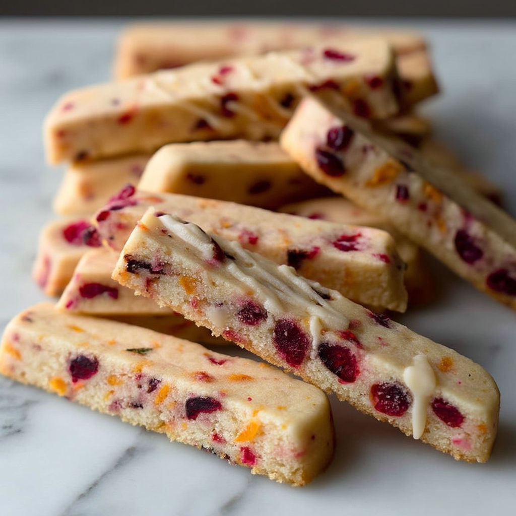 A stack of cookies with a white frosting.