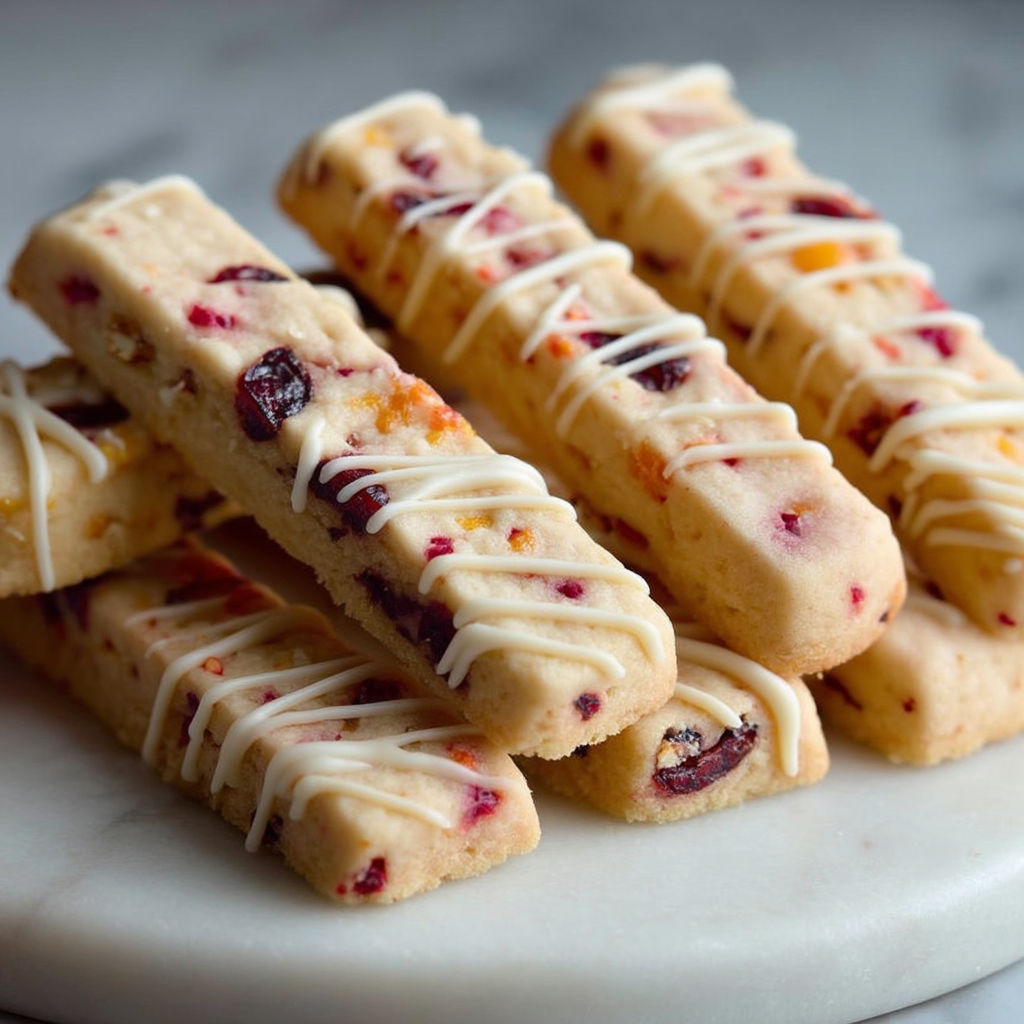 A stack of cookies with white icing.