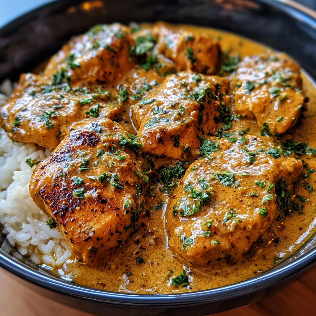 A bowl of Cowboy Butter Chicken.