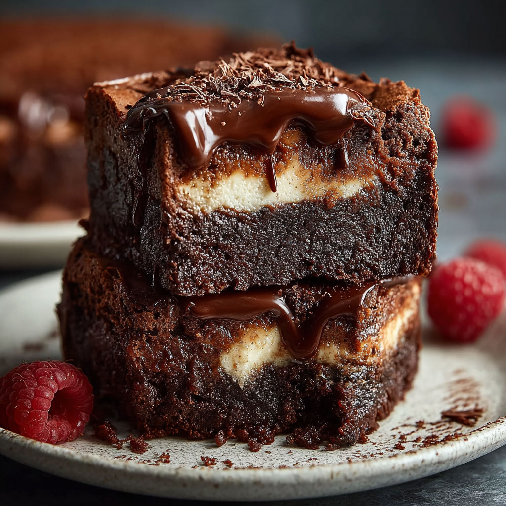 A slice of chocolate cake with chocolate drizzle.