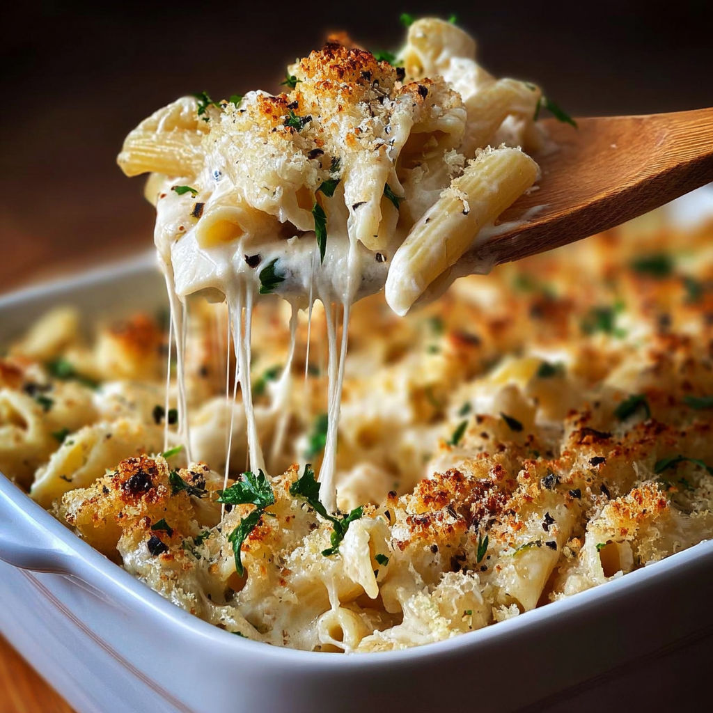 A fork is being used to serve a bowl of macaroni and cheese.