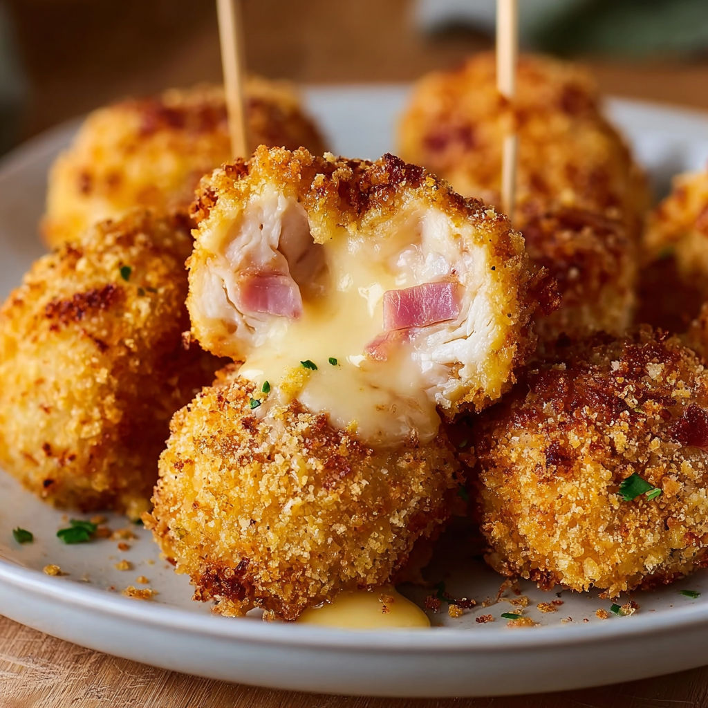 A plate of Cordon Bleu Bites.