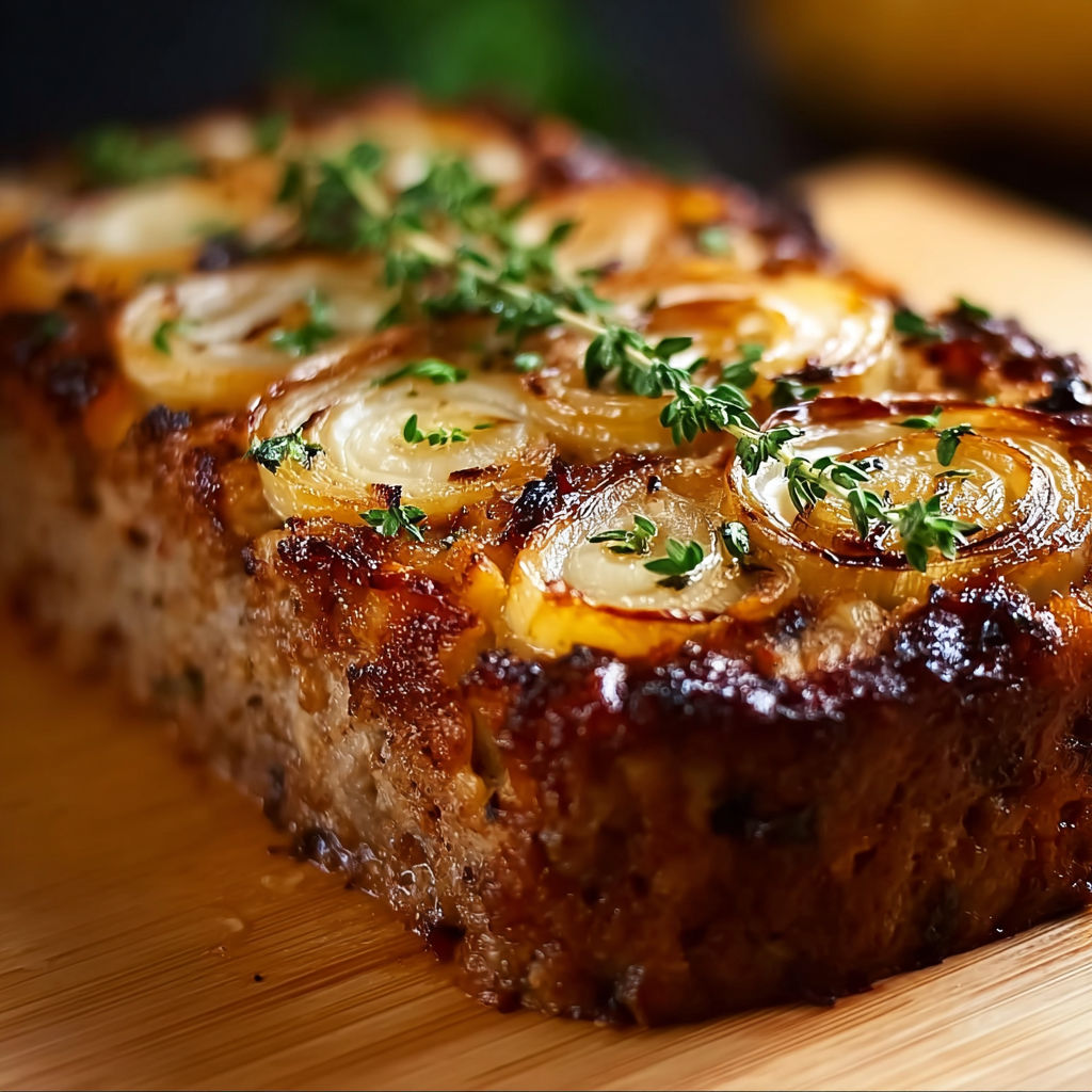 A slice of bread with onions on it.