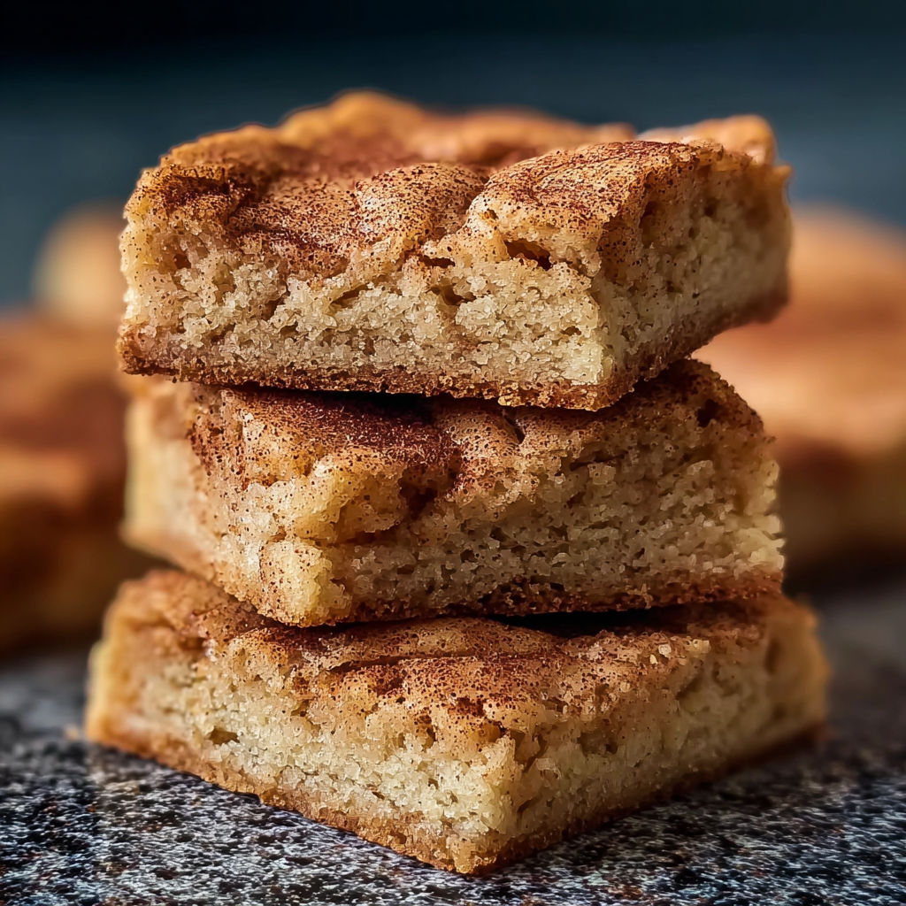 A stack of cake bars.