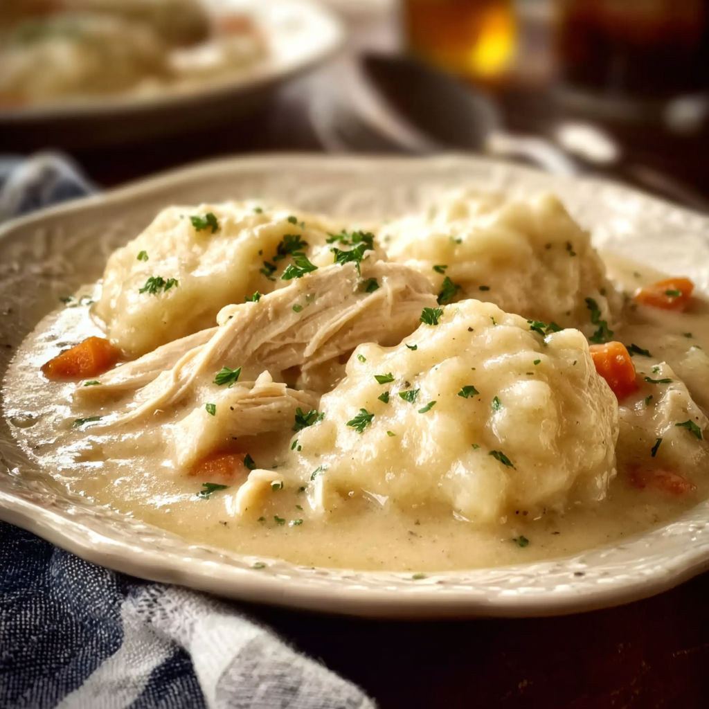 A plate of food with chicken and mashed potatoes.