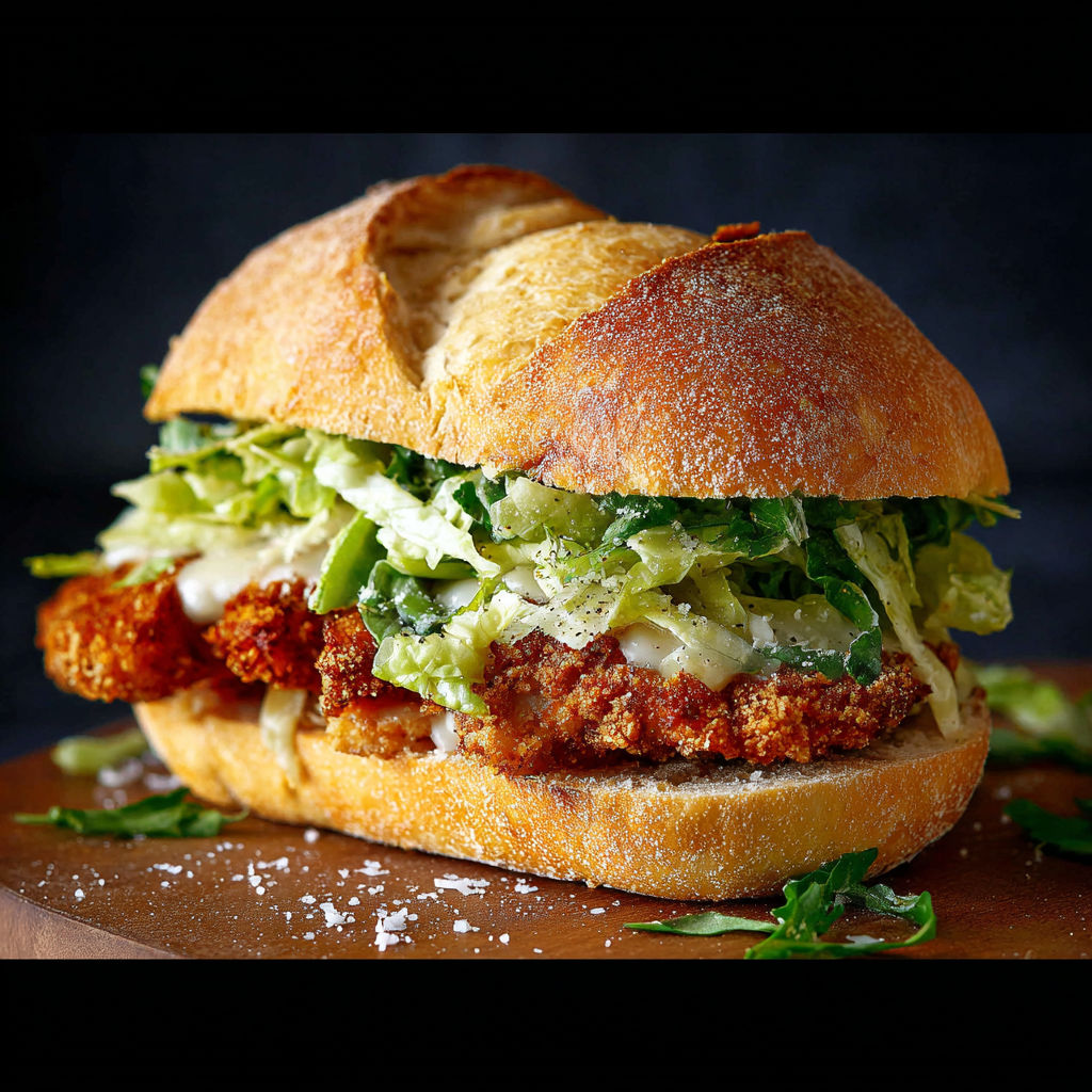 A Crispy Chicken Caesar Sandwich.