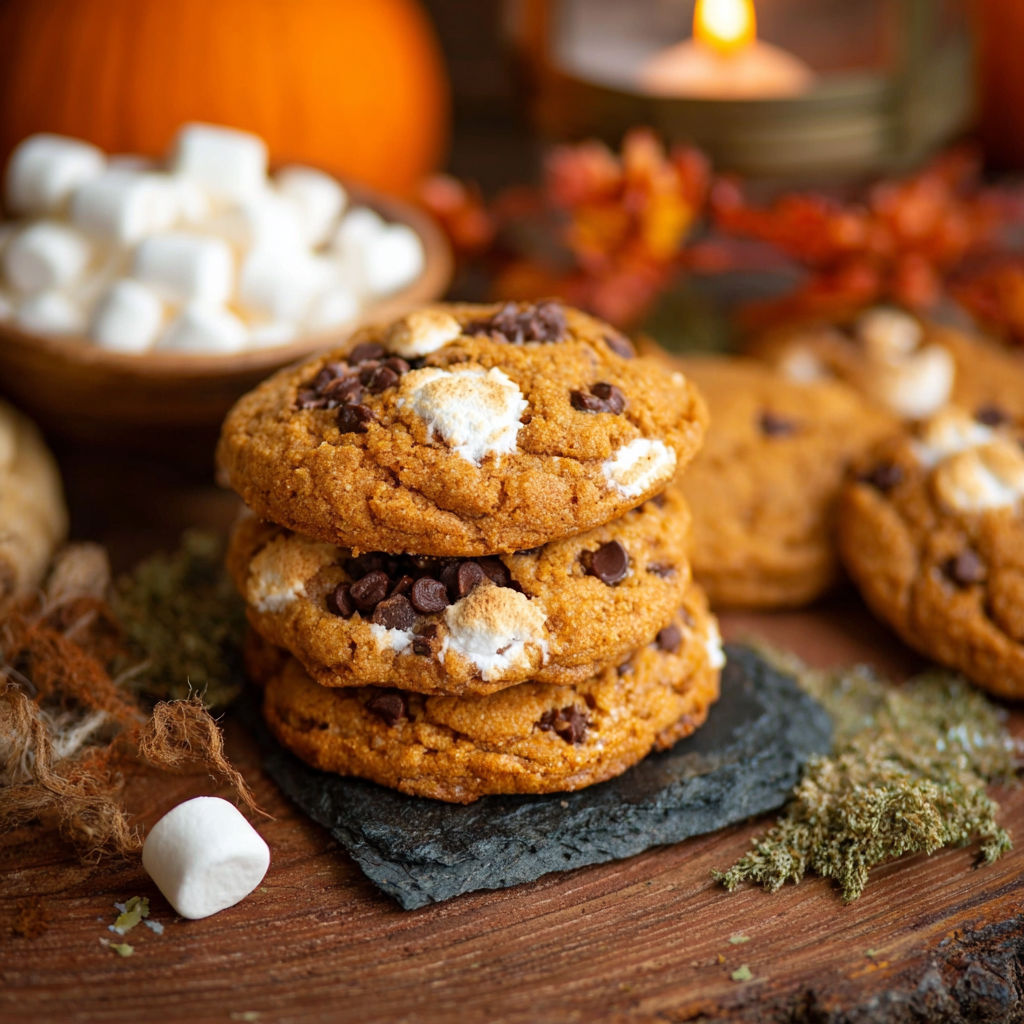 Pumpkin S'mores Cookies.