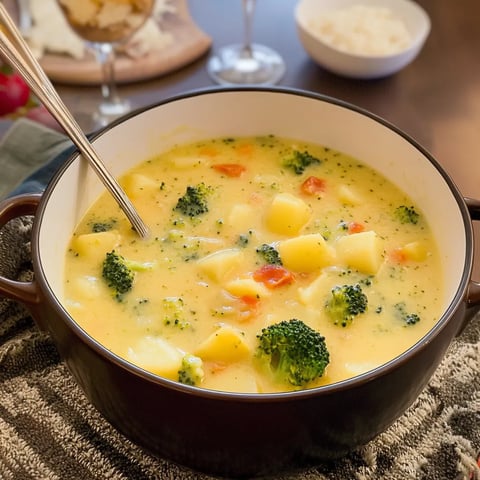Cheddar Broccoli Potato Soup