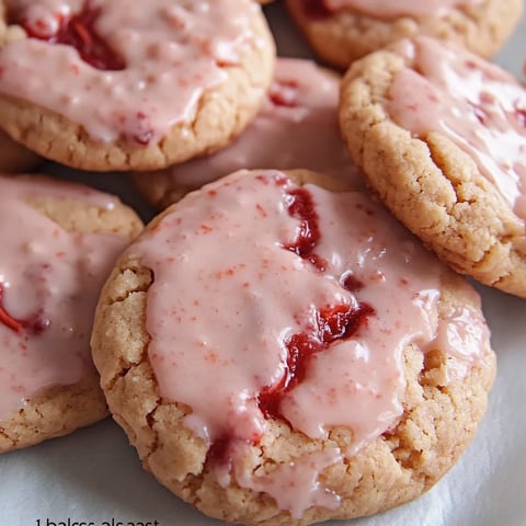 Strawberry Cake Mix Cookies