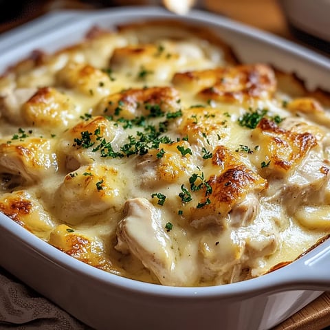 Creamy Swiss Chicken Casserole