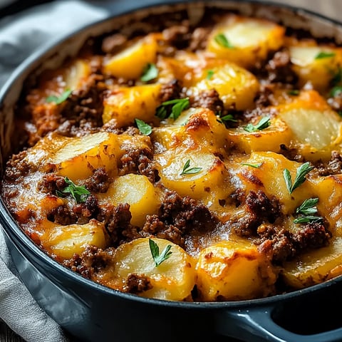 Hobo Casserole with Ground Beef & Potatoes