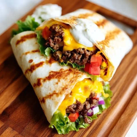 Grilled Cheeseburger Wraps