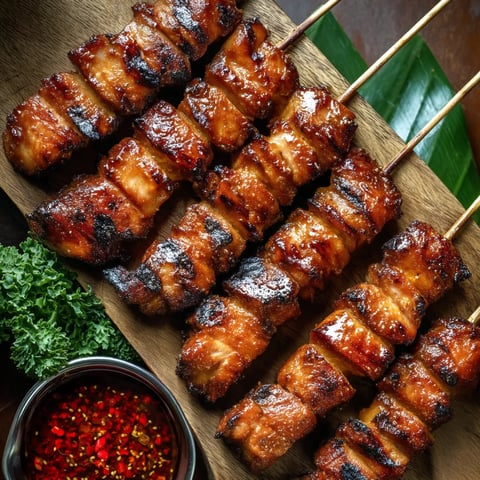 Grilled Thai Coconut Chicken Skewers