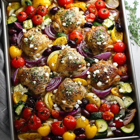 A pan of chicken and vegetables.