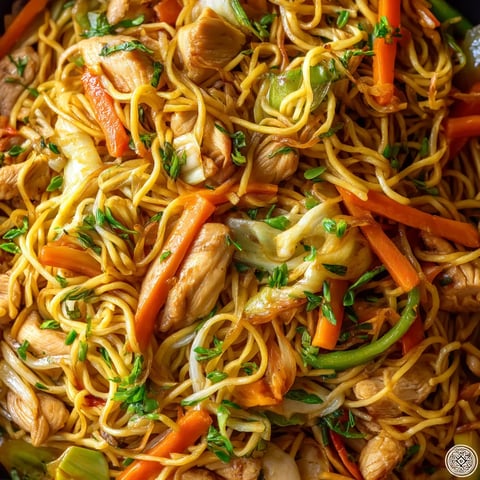 Chicken Chow Mein with the Best Chow Mein Sauce.