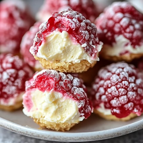 A plate of raspberry cream cheese bites.