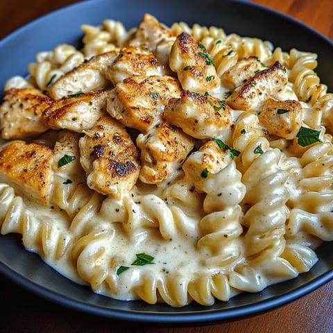 Cheesy Alfredo Rotini with Ranch and Chicken