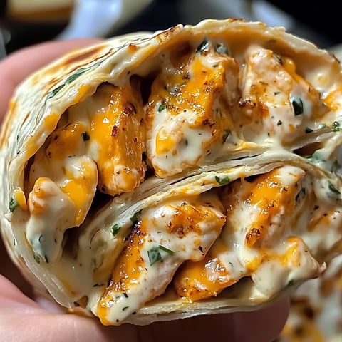 Delicious Creamy & Cheesy Chicken Wraps
