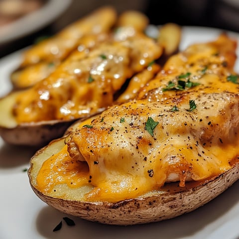 Stuffed Crispy Chicken Potato Skins