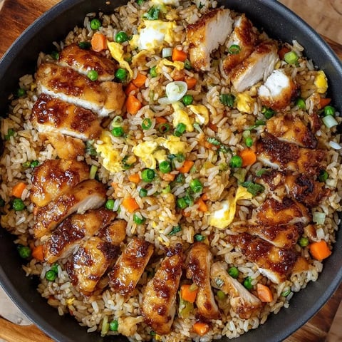 Golden Chicken Stirred into Fried Rice with Sauce