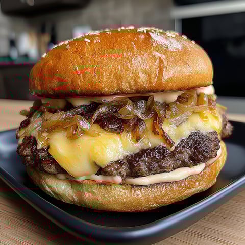Smash Burger with Turkey Baconnaise Sauce