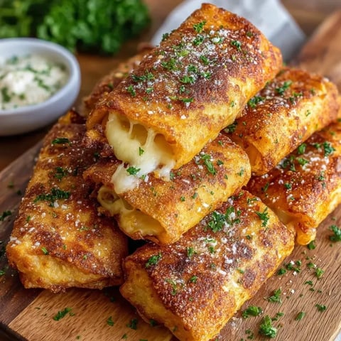 A stack of cheesy garlic butter rollups.