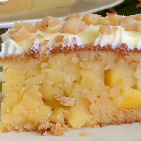 A slice of Southern Pineapple Cake.