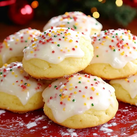 A plate of Italian lemon drop cookies.