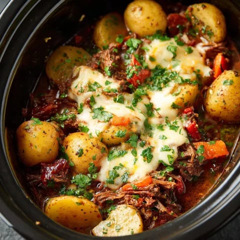 A hearty sausage casserole with potatoes and cheese.